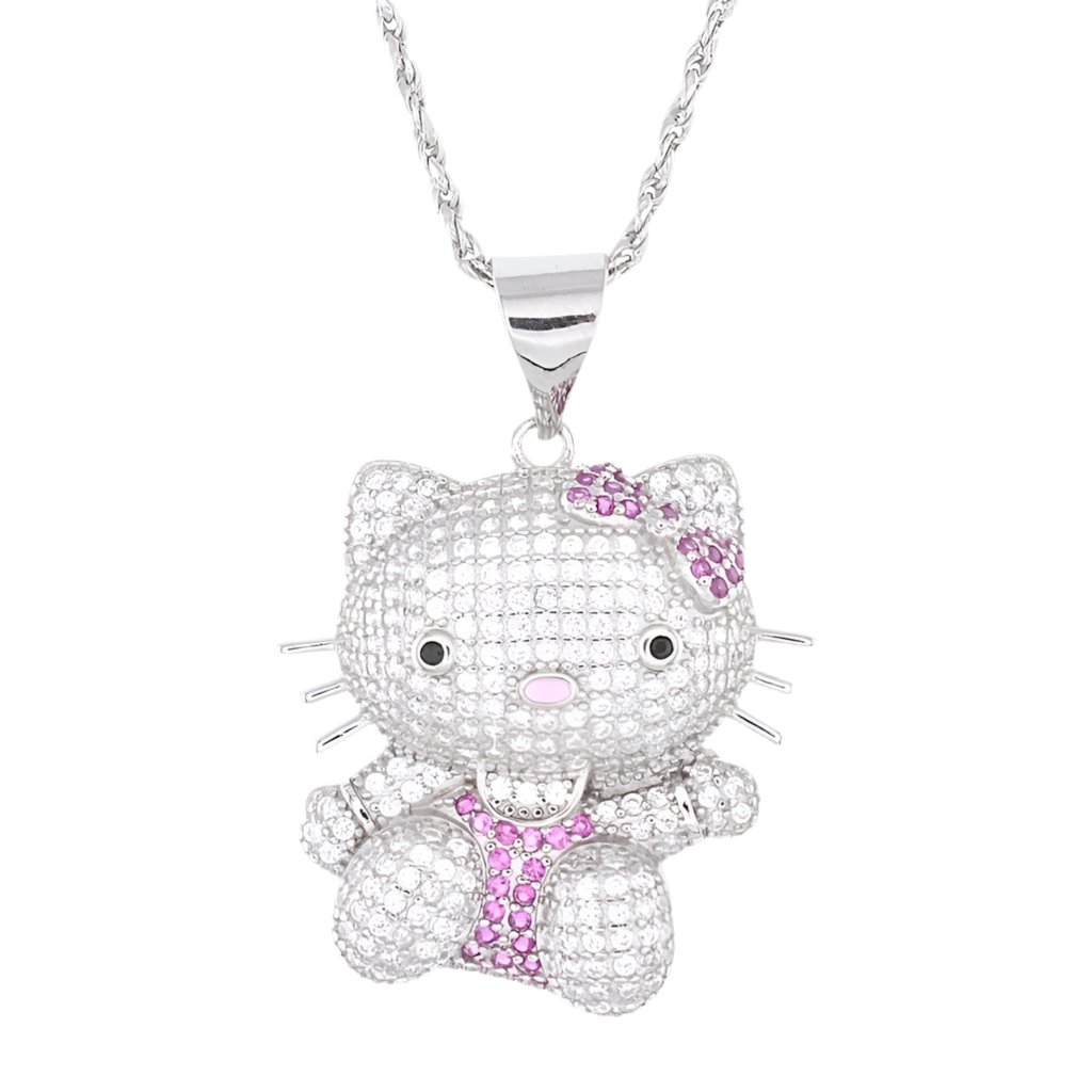 NP8002 Kitty Necklace Pendant - Selah925.com