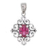 P2001 Red Gemstone Pendant - Selah925.com