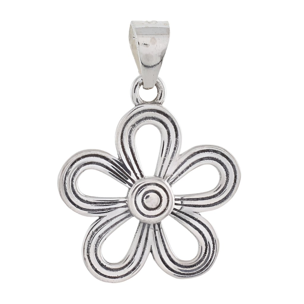 P2003 Button Flower Pendant - Selah925.com