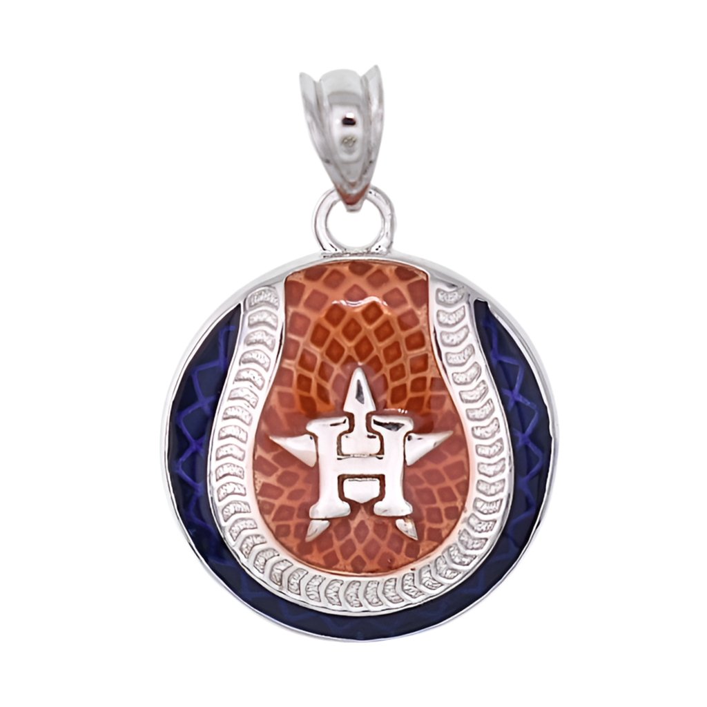 P2005 Baseball Ribbon Pendant - Selah925.com