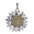 P2009 Gold Sunflower Pendant - Selah925.com