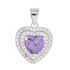 P3000 Purple Heart Cz Pendant - Selah925.com