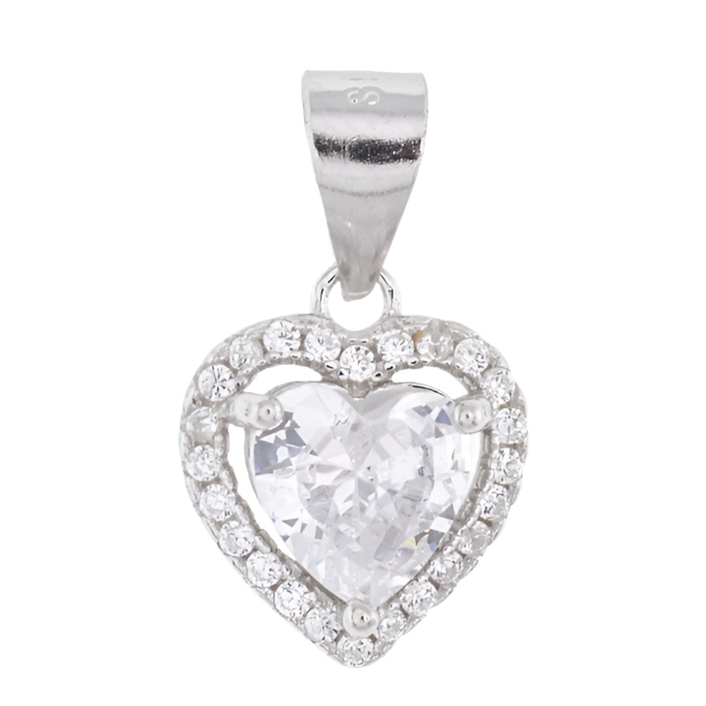 P4000 CZ Elegant Heart Pendant - Selah925.com