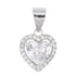 P4000 CZ Elegant Heart Pendant - Selah925.com