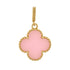 P6001 Gold Plated Pink Clover Pendant - Selah925.com