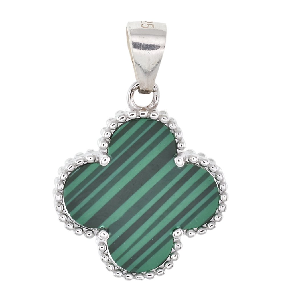 P6004 Green Clover Pendant - Selah925.com