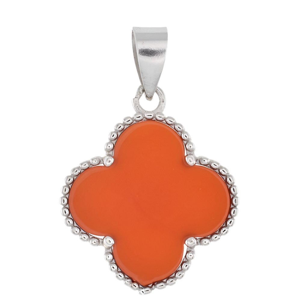 P6004 Red Clover Pendant - Selah925.com