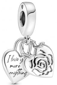 P8160 Rose Heart Pendant - Selah925.com