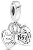 P8160 Rose Heart Pendant - Selah925.com