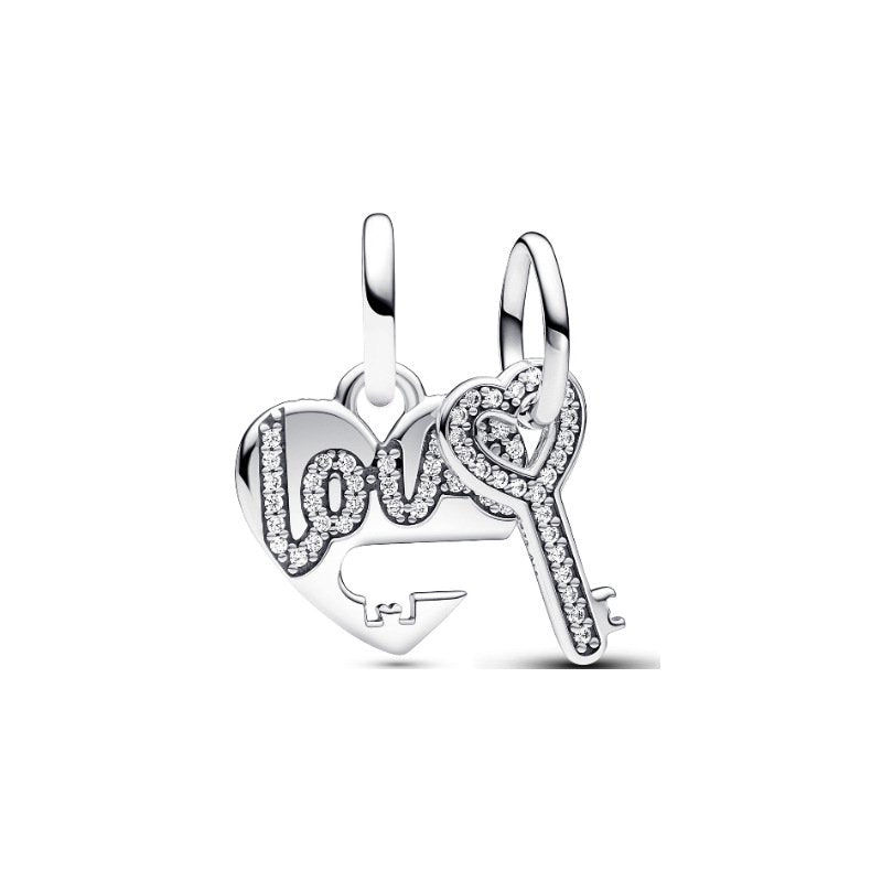 P8175 Heart and Key Pendant - Selah925.com