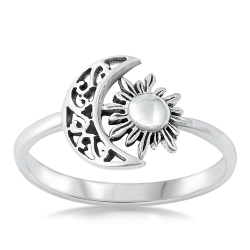 R1082 Moon &amp; Sun Ring - Selah925.com