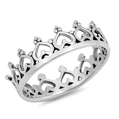 R1125 Heart Crown Ring - Selah925.com