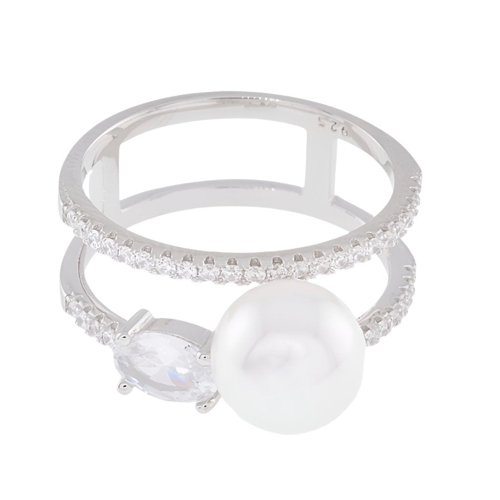 R2035 Pearl Cz Ring - Selah925.com