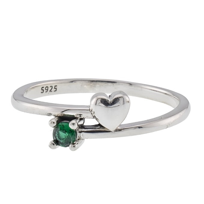 R2046 Green CZ Ring - Selah925.com