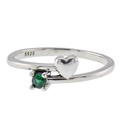 R2046 Green CZ Ring - Selah925.com