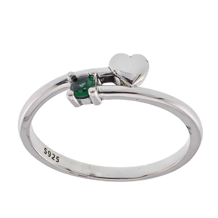 R2046 Green CZ Ring - Selah925.com