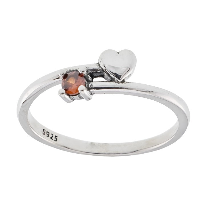 R2046 Red CZ Ring - Selah925.com