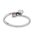 R2046r Pink CZ Rhodium Ring - Selah925.com