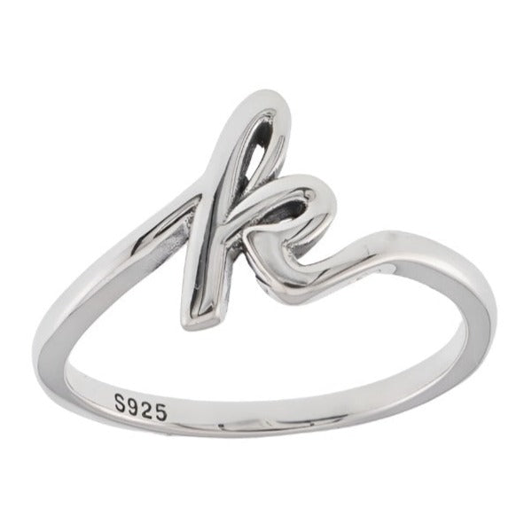 R2047 Letter K Ring - Selah925.com