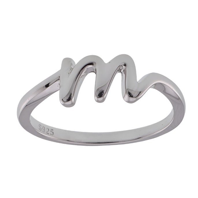 R2047 Letter M Ring - Selah925.com