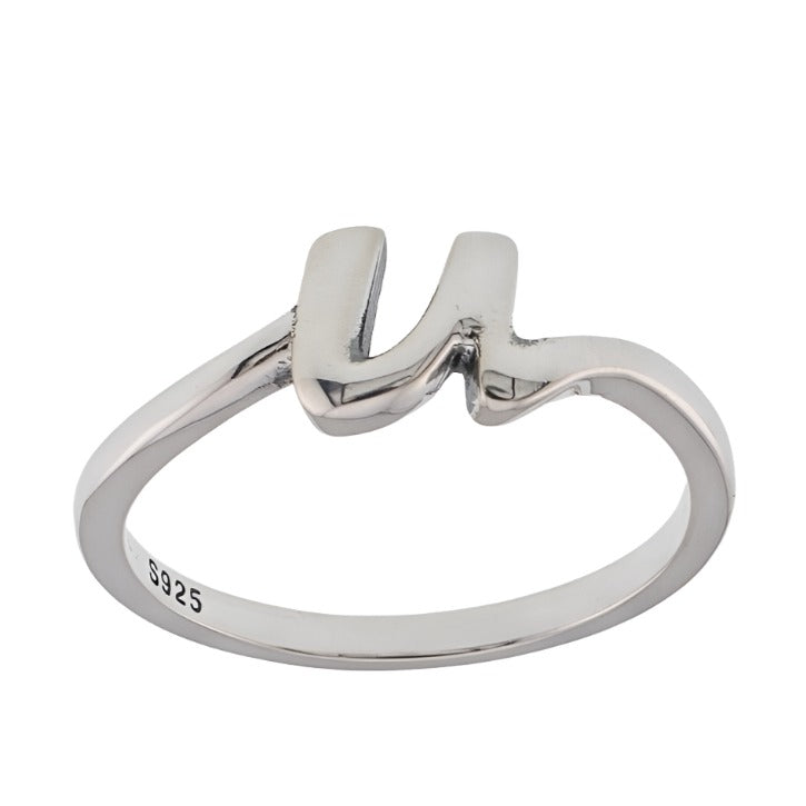 R2047 Letter U Ring - Selah925.com