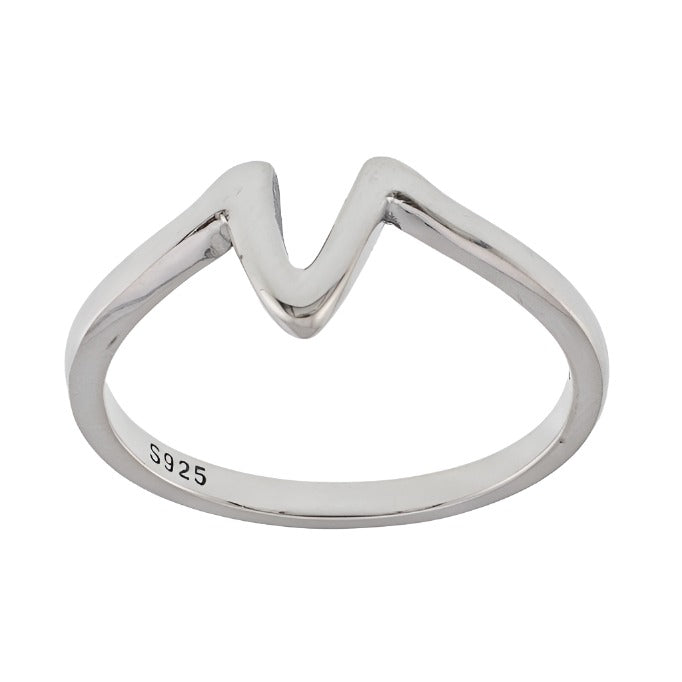 R2047 Letter V Ring - Selah925.com