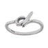 R2047 Rhodium Plated Letter D Ring - Selah925.com