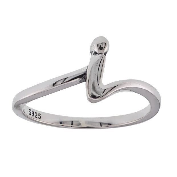 R2047 Rhodium Plated Letter I Ring - Selah925.com