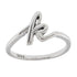 R2047 Rhodium Plated Letter K Ring - Selah925.com