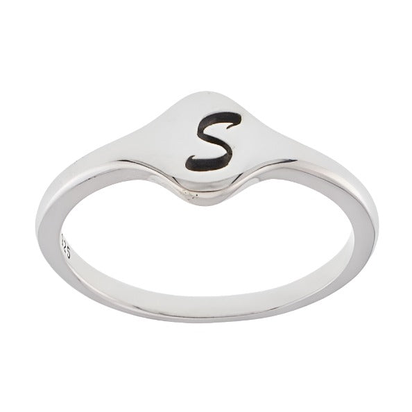 R2048 Letter S Ring - Selah925.com