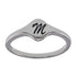 R2048 Rhodium Letter M Ring - Selah925.com