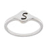 R2048 Rhodium Letter S Ring - Selah925.com