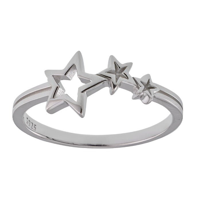 R2049 Stars Rhodium Ring - Selah925.com