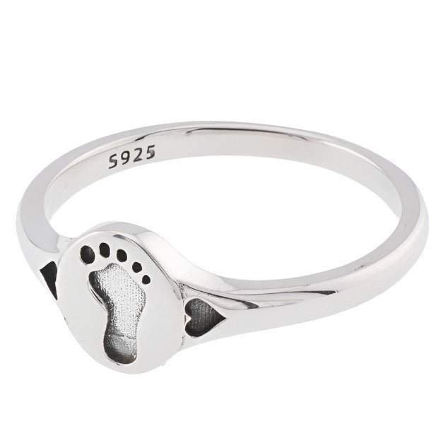 R2050r Bootprint Rhodium Ring - Selah925.com