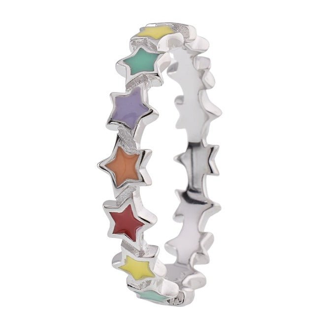 R2051 Colorful Star Ring - Selah925.com