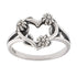 R2054 Heart & Flower Ring - Selah925.com