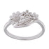 R2057r Flower Rhodium Ring - Selah925.com