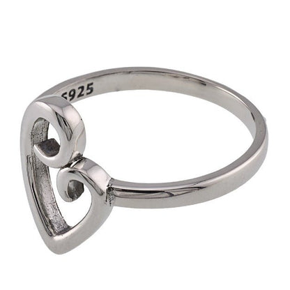 R2061r Heart Rhodium Ring - Selah925.com