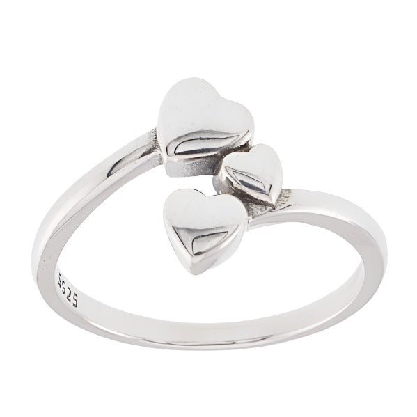 R2062 Three Hearts Ring - Selah925.com