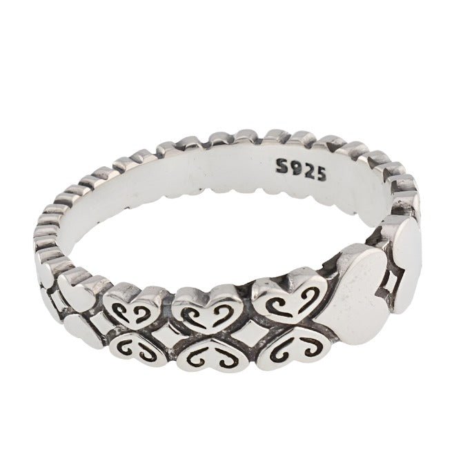 R2067 Heart Swirl Ring - Selah925.com