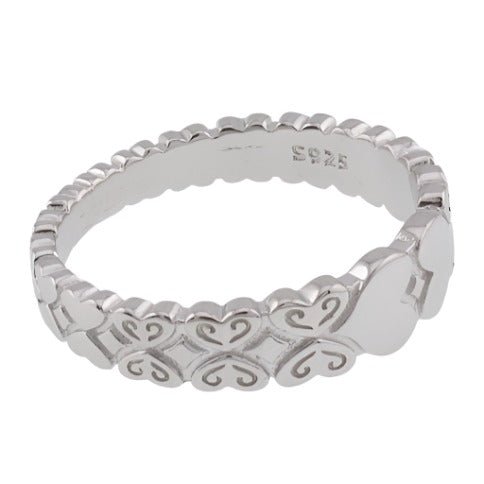 R2067r Heart Swirl Rhodium Ring - Selah925.com