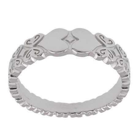 R2067r Heart Swirl Rhodium Ring - Selah925.com