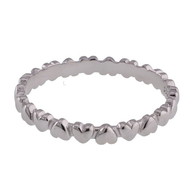 R2069r Hearts Rhodium Ring - Selah925.com