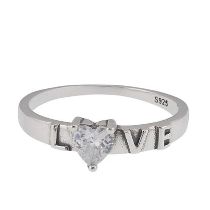 R2072 Love CZ Heart Ring - Selah925.com