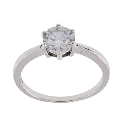 R2074 CZ Solitaire Ring - Selah925.com