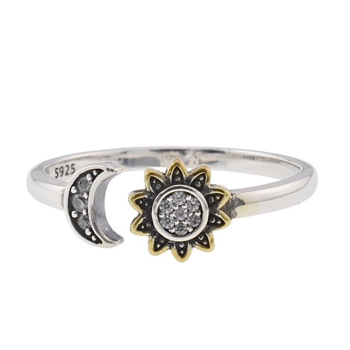 R2078 Sun &amp; Flower Ring - Selah925.com