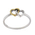 R2083 Silver and Gold Plated Heart Ring - Selah925.com