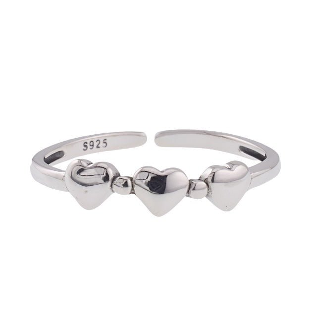 R2084 3 Hearts Ring - Selah925.com