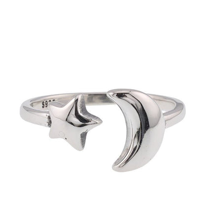 R2085 Star and Moon Ring - Selah925.com