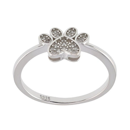 R2088r Paw Rhodium Ring - Selah925.com